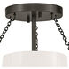 Collins 1 Light 20 inch Black Oxide Semi-Flush Mount Ceiling Light, Medium