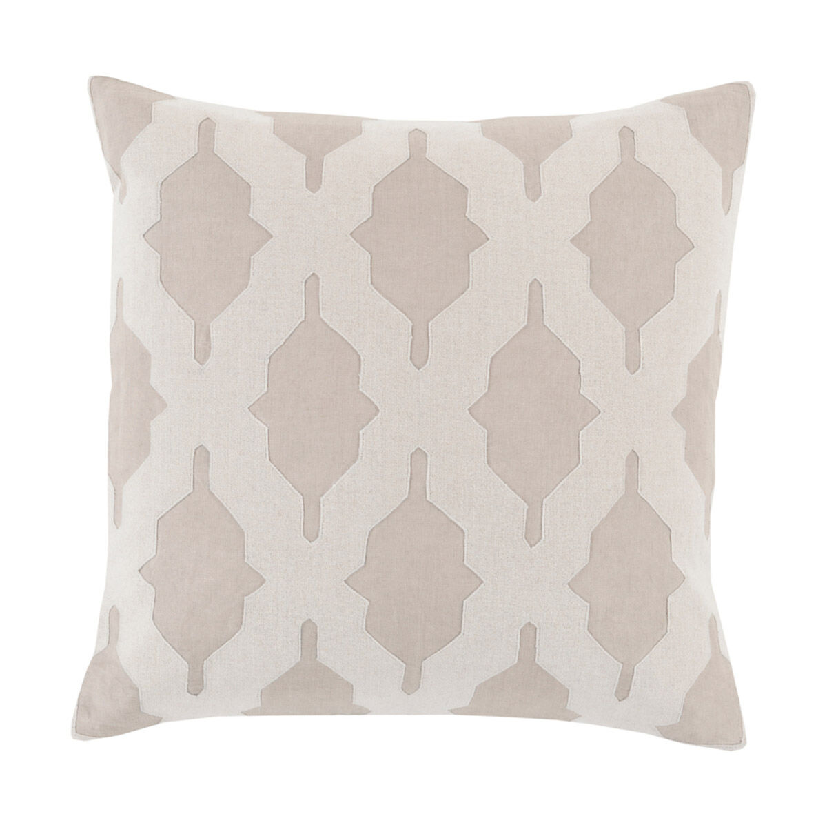 Salma 18 X 18 inch Light Gray and Khaki Throw Pillow