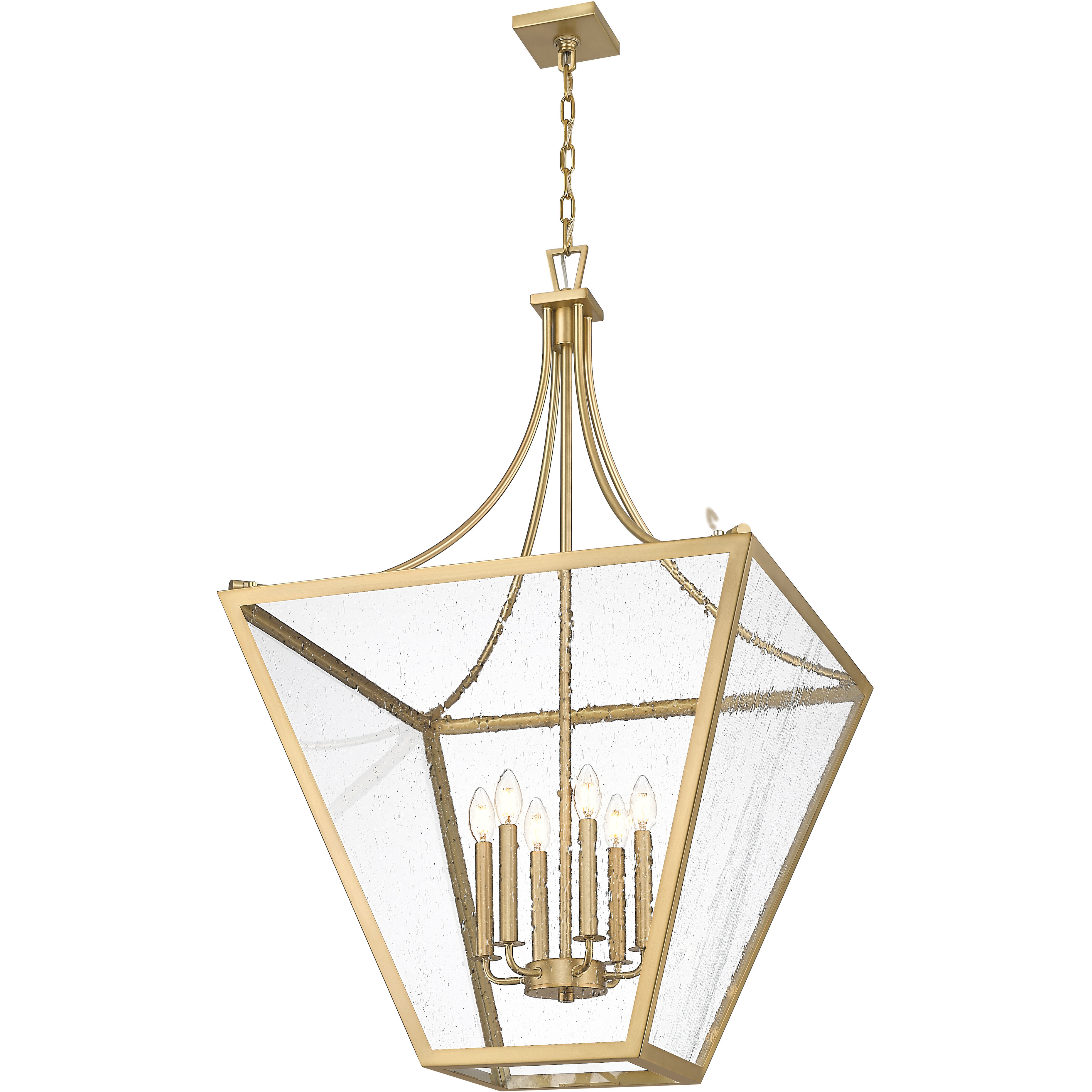 Montalcino 6 Light 26 inch Rubbed Brass Chandelier Ceiling Light