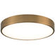 Plato LED 15 inch Aged Gold Brass Flush Mount Ceiling Light