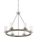 Farmhouse 6 Light 27 inch Greywood Chrome Chandelier Ceiling Light