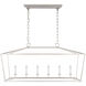 Chapman & Myers Darlana 6 Light 54 inch Polished Nickel Linear Lantern Pendant Ceiling Light, Large