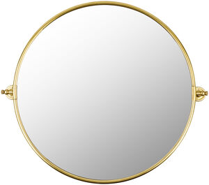 Burnish 35.4 X 31.5 inch Gold Mirror, Round
