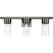 Carson 3 Light 23 inch Black Chrome Vanity Sconce Wall Light