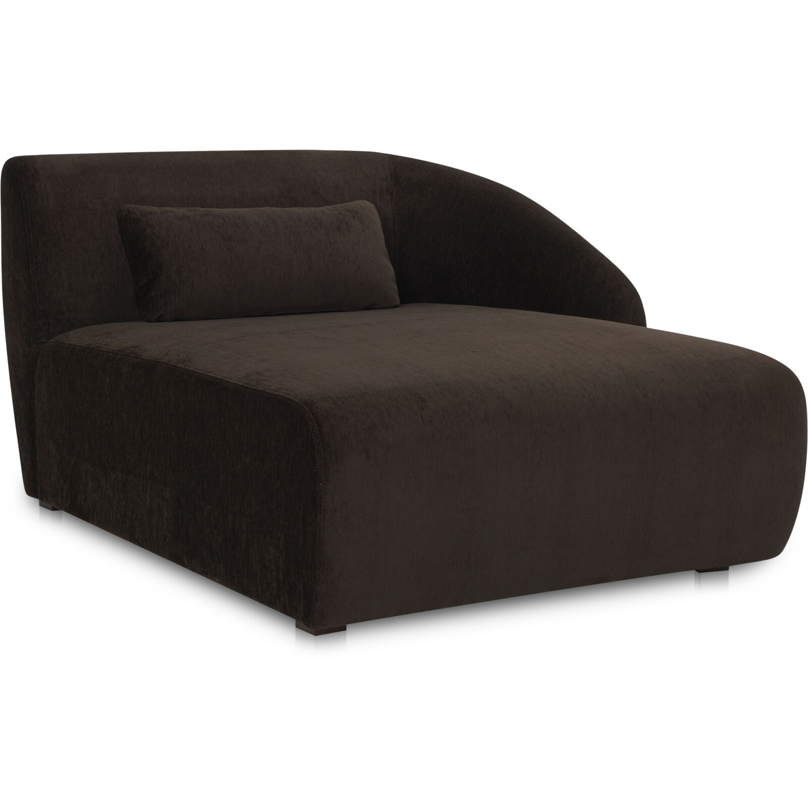 Amelia Dark Brown Chaise, Right