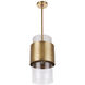 Jupiter 1 Light 10.5 inch Brass Pendant Ceiling Light