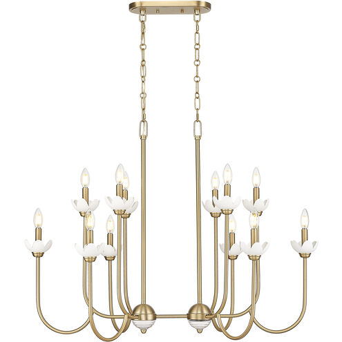 Allistair Linear Chandelier Ceiling Light in Modern Gold