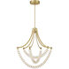Pearl LED 29.25 inch Legacy Brass Chandelier Ceiling Light