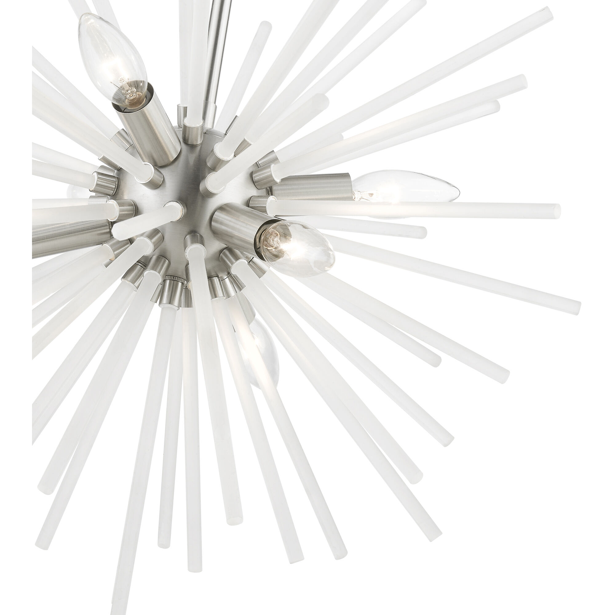 Uptown 6 Light 20 inch Brushed Nickel Pendant Chandelier Ceiling Light