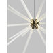 Photon LED 48 inch Satin Nickel Chandelier Ceiling Light in LED 90 CRI 3000K, Title 24, Integrated LED