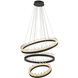 Randall Bronze and Crystal Glass Chandelier Ceiling Light