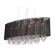 Beverly Dr. 6 Light 14 inch Black Silk String Dual Mount / Flush / Hanging Ceiling Light, Convertible to Hanging