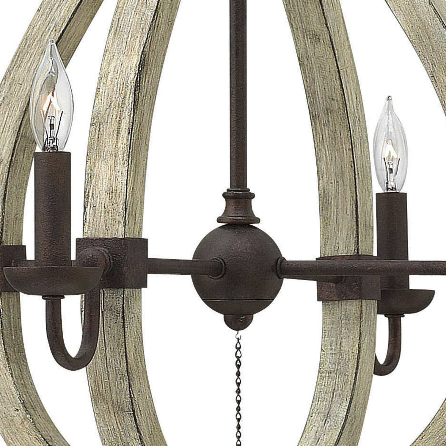 Middlefield LED 22 inch Iron Rust Chandelier Ceiling Light