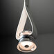 SNAPS LED 6 inch Sterling Pendant Ceiling Light in White Leather