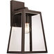 Obsidian 1 Light 15 inch Black Outdoor Wall Lantern