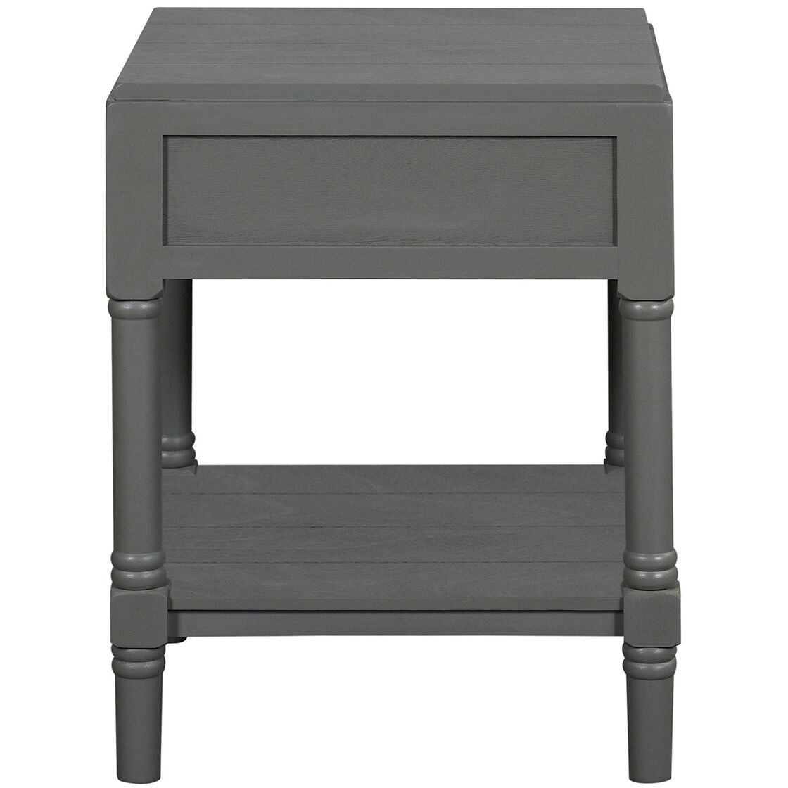 Samantha 20 X 15.75 inch Carbon Gray and Antique Gold Accent Table