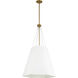 Alora Mood Manila Pendant Ceiling Light in Aged Gold and White Linen