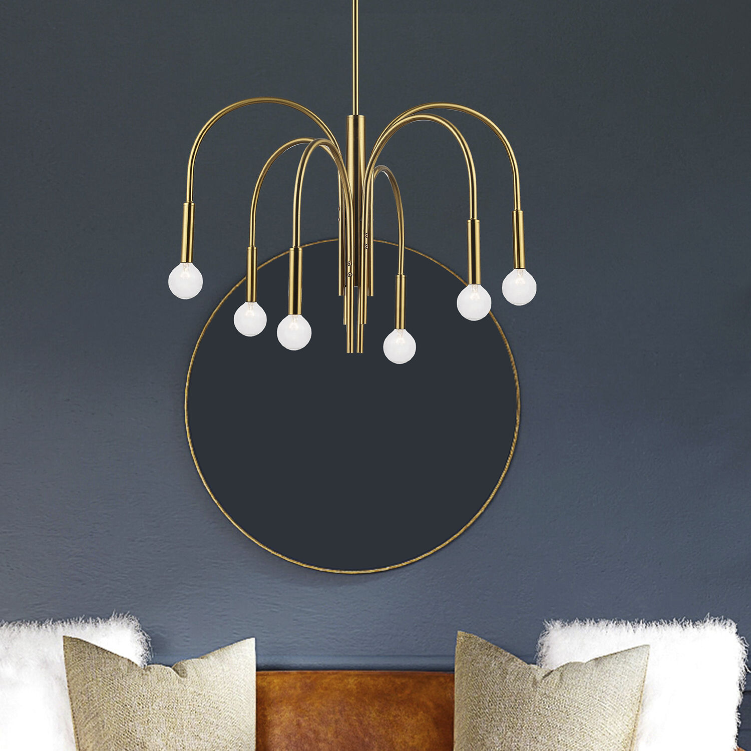 Callway 6 Light 24 inch Aged Brass Chandelier Ceiling Light