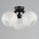 Neve 3 Light 18.75 inch Black Semi-Flush Mount Ceiling Light