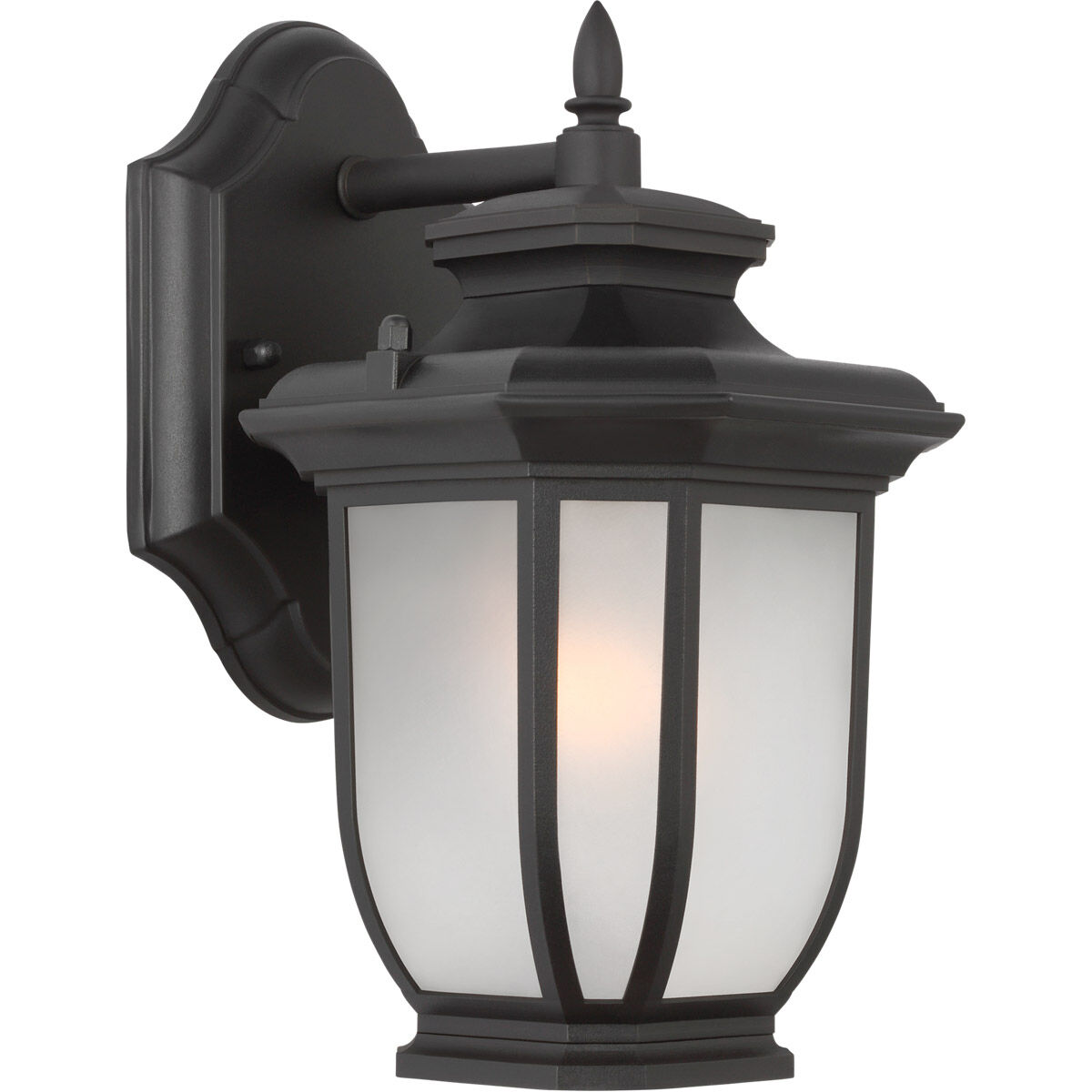 Childress Outdoor Wall Lantern in Black, Small
