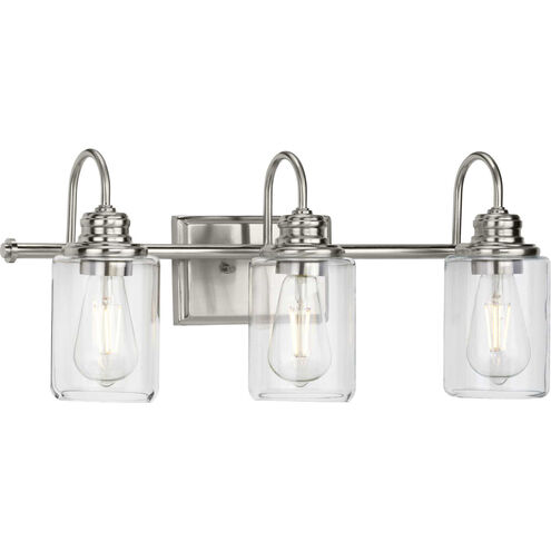 Aiken 3 Light 23 inch Brushed Nickel Bath Vanity Light Wall Light