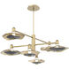 Cumulus LED 55 inch Burnished Bronze with Black Metal Mobile Chandelier Ceiling Light