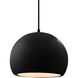 Radiance 1 Light 10 inch Gloss Black and Matte White and Matte Black Pendant Ceiling Light
