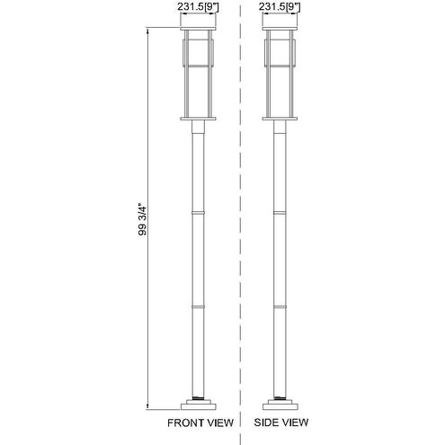 Luca LED 95.5 inch Black Outdoor Post Mounted Fixture