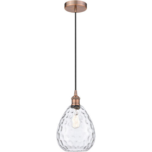 Edison Waverly 1 Light 8 inch Antique Copper Mini Pendant Ceiling Light