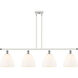 Ballston Ballston Dome LED 48 inch White and Polished Chrome Island Light Ceiling Light in Matte White Glass