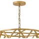 Leona 6 Light 22 inch Distressed Brass Drum Chandelier Ceiling Light