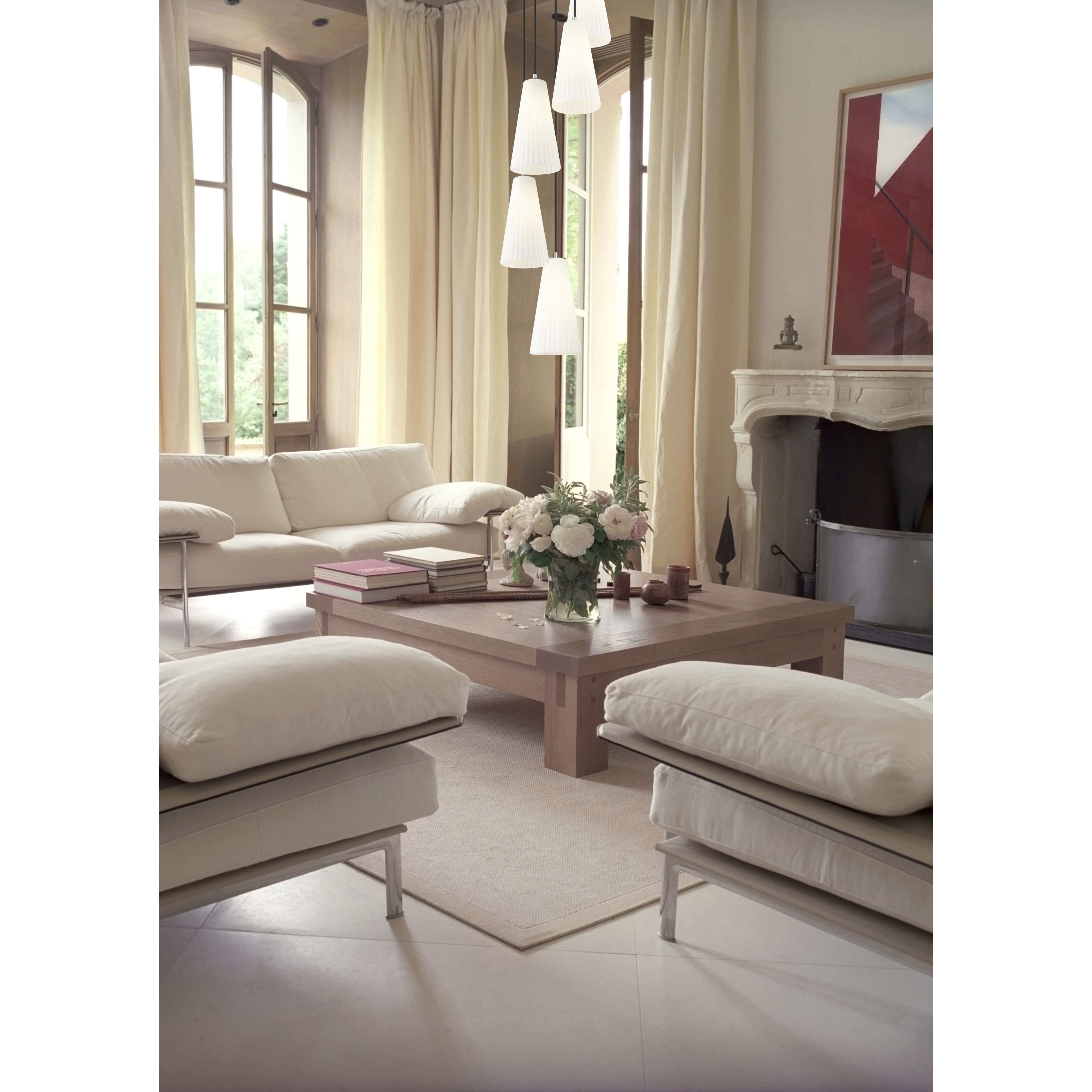 Farrell 5 Light 12 inch Brushed Nickel Chandelier Ceiling Light