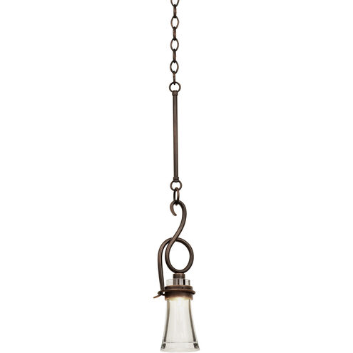 Dover LED 4.5 inch Antique Copper Mini Pendant Ceiling Light