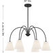Modern 6 Light 30 inch Matte Black Chandelier Ceiling Light