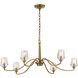 Barcelona 6 Light 40.25 inch Natural Brass Chandelier Ceiling Light