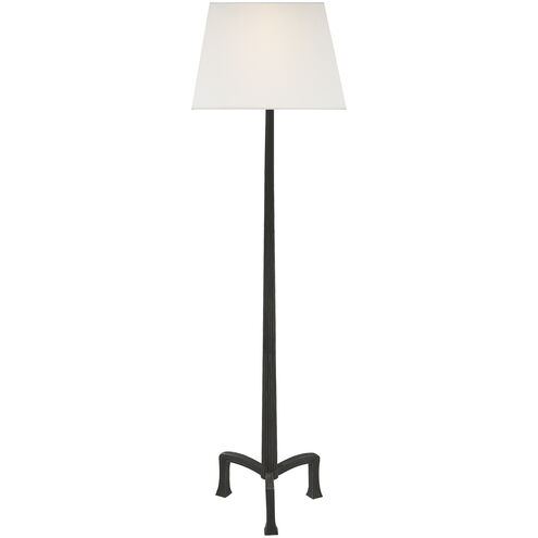 Chapman & Myers Strie 63 inch 150.00 watt Aged Iron Floor Lamp Portable Light in Linen
