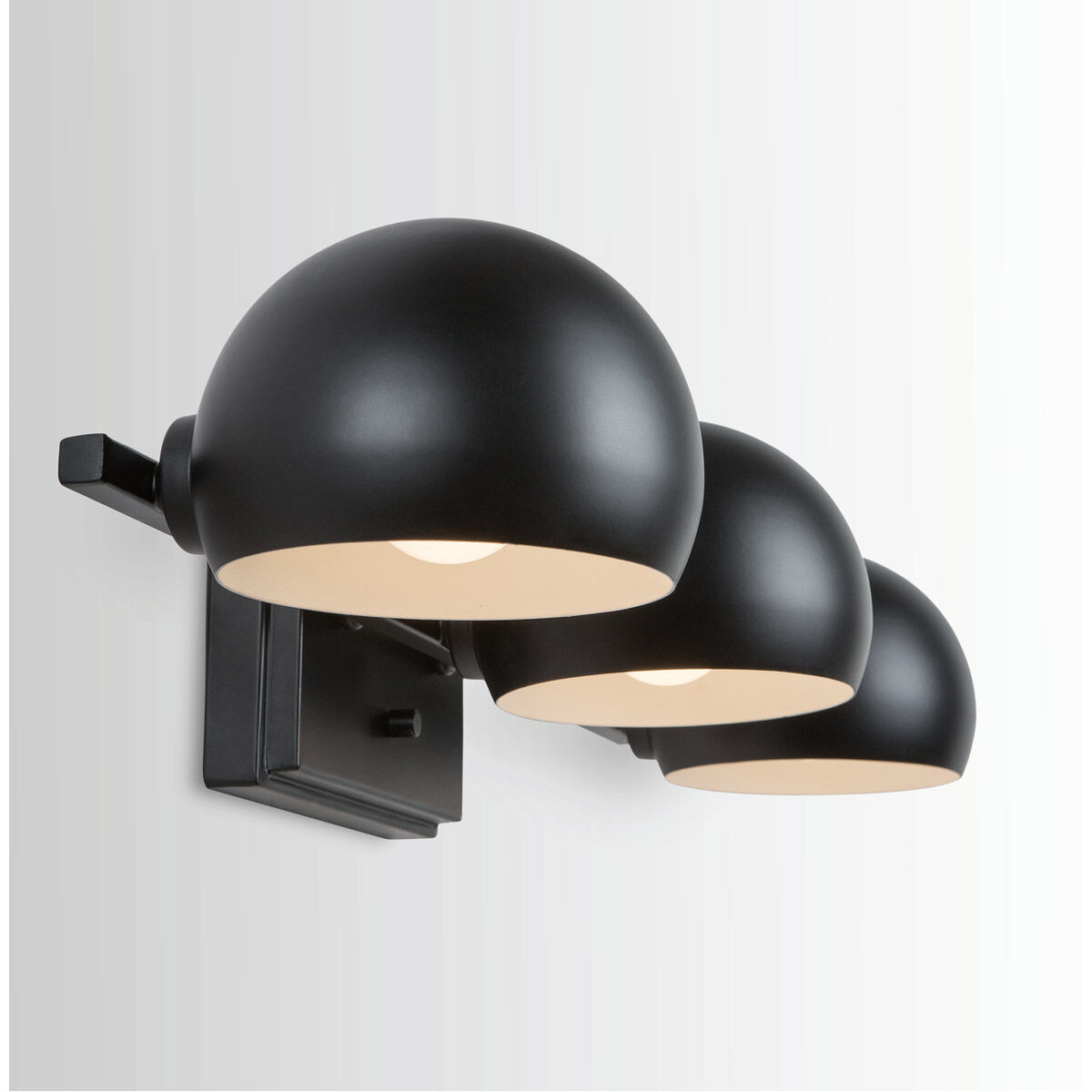 Hadley 3 Light 24 inch Matte Black Vanity Light Wall Light