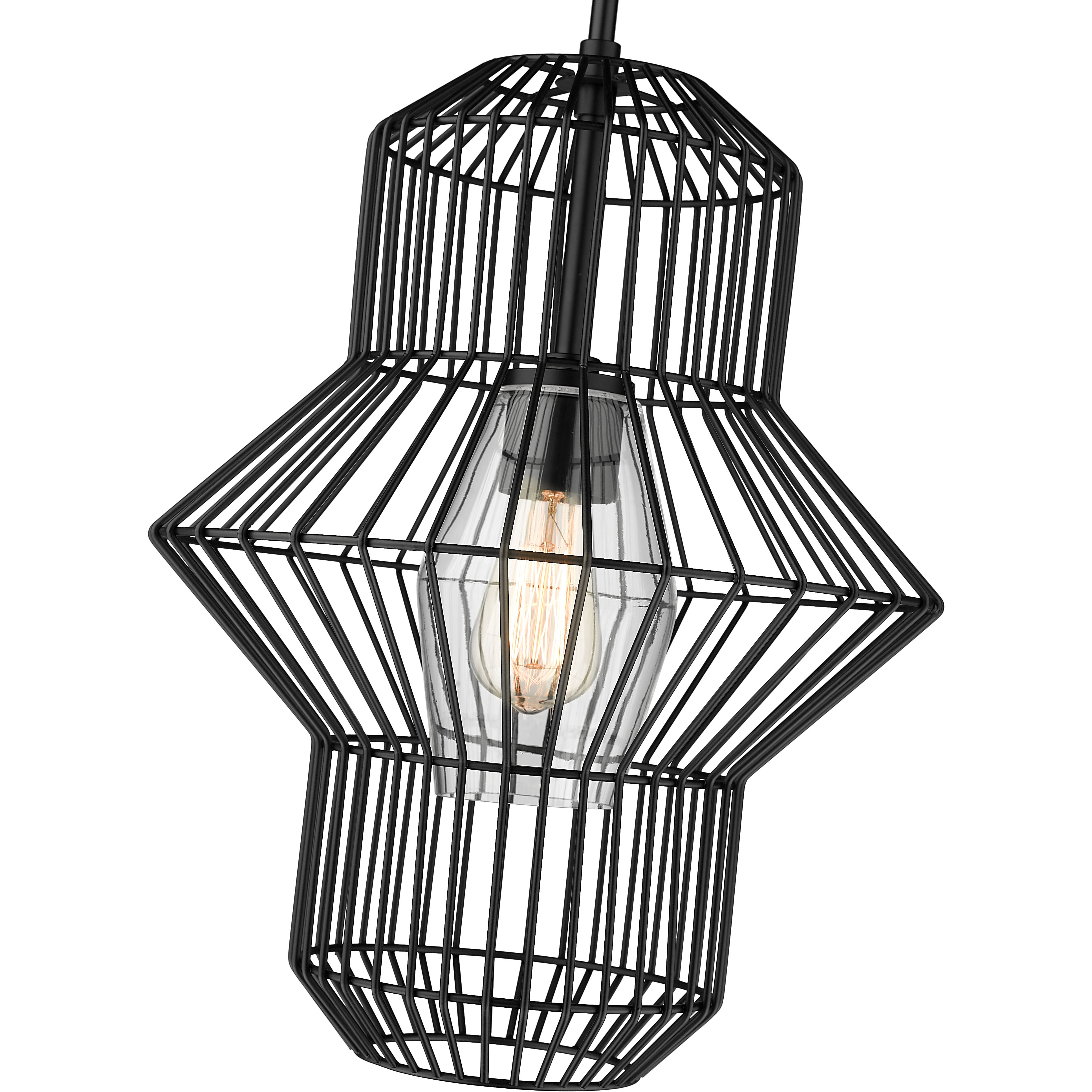 Orsay 1 Light 15 inch Matte Black Pendant Ceiling Light