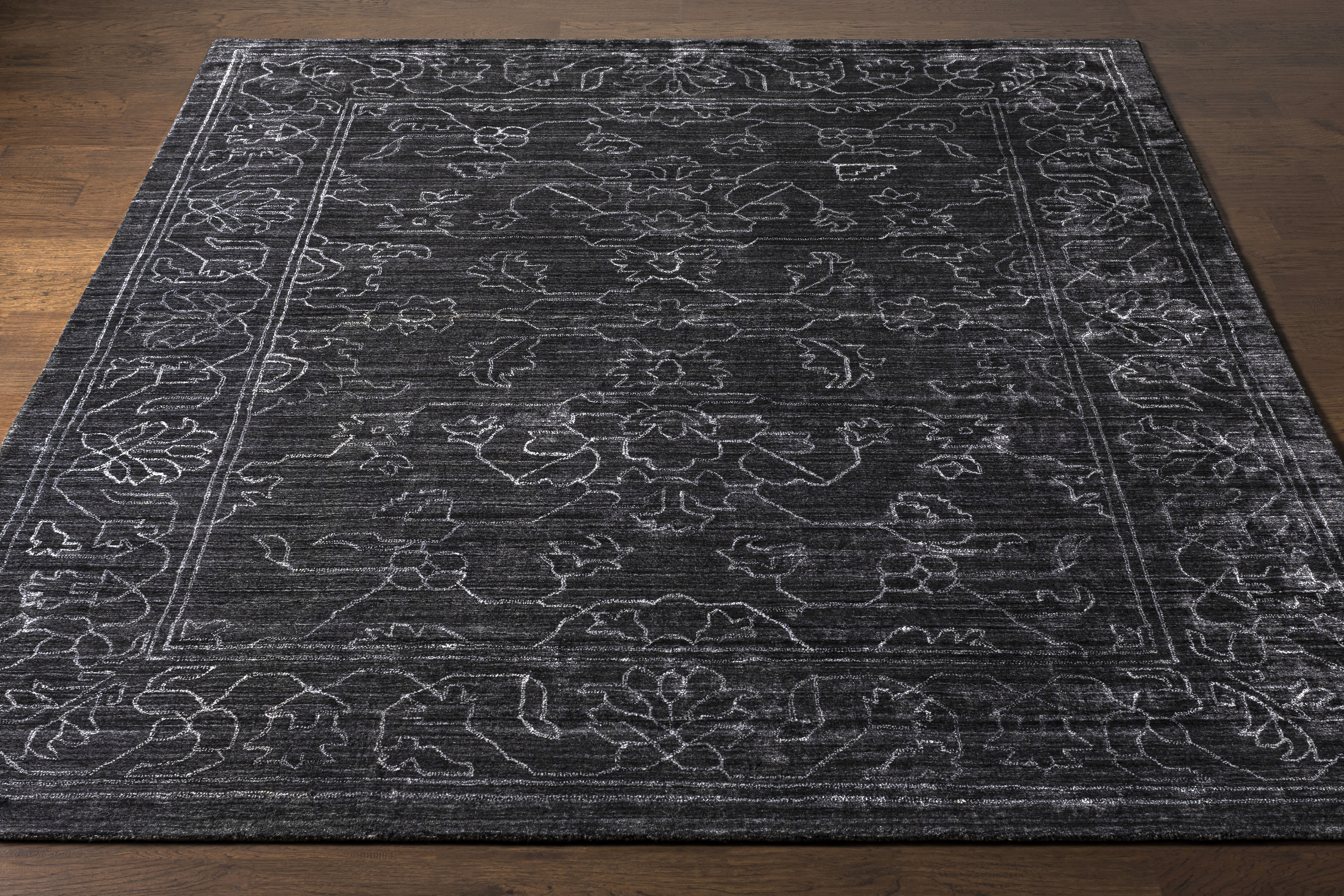 Hightower 96 X 96 inch Charcoal Rug in 8 Ft Square, Square