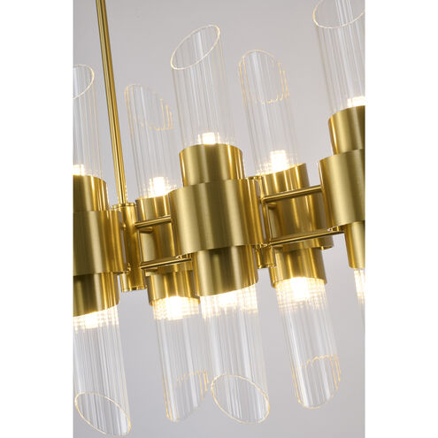 Canada 20 Light 12.2 inch Satin Brass Chandelier Ceiling Light
