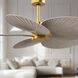 Atlas Alessandra TROPICAL 48 inch Brushed Brass with Gray Ash Tone Blades Ceiling Fan