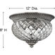 Plantation 2 Light 12 inch Polished Antique Nickel Indoor Bath Flush Mount Ceiling Light