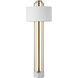 Krista 80 inch Coral White and Vintage Gold with White Linen Floor Lamp Portable Light