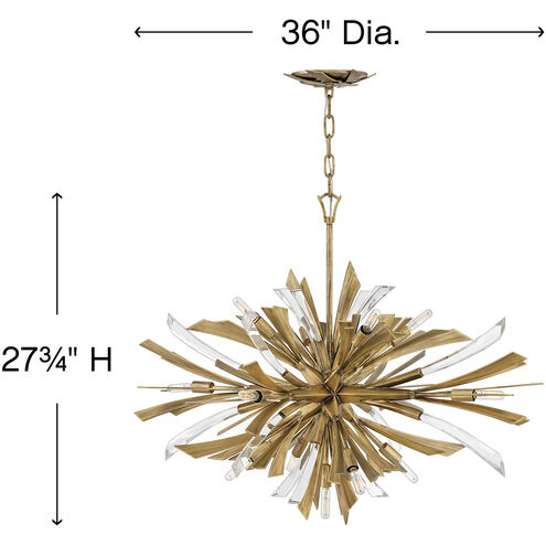 Vida LED 36 inch Burnished Gold Chandelier Ceiling Light