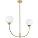 Nyomi 2 Light 30 inch Brass Chandelier Ceiling Light