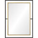 Gray 38 X 28 inch Gold Leaf, Black Wall Mirror