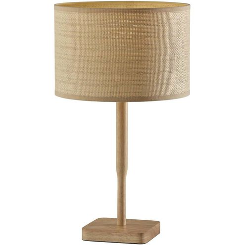 Ellis 21 inch 60.00 watt Natural Table Lamp Portable Light in Natural Woven with Beige Trim
