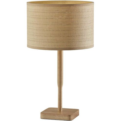 Ellis 21 inch 60.00 watt Natural Table Lamp Portable Light in Natural Woven with Beige Trim 