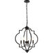 Sandara 4 Light 21 inch Black Pendant Ceiling Light