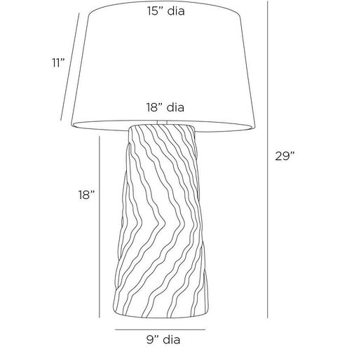 Huron 29 inch 150.00 watt Amalfi and Antique Brass Lamp Portable Light